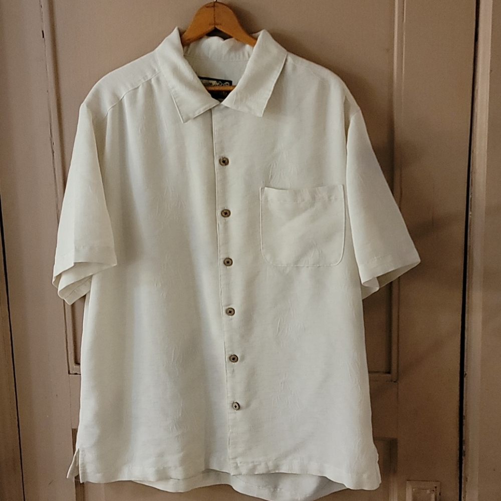 Havana Jack Hawaiian Button Down Sz L